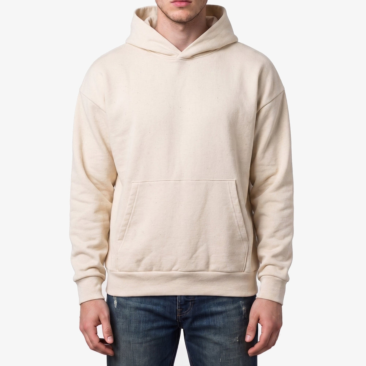 Adult Jerico Organic Oversized Hooded Sweatshirt, style 17, Natural