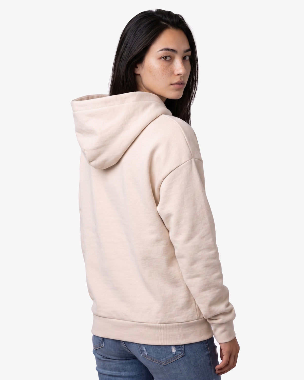 Adult Jerico Organic Oversized Hooded Sweatshirt, style 17, Natural