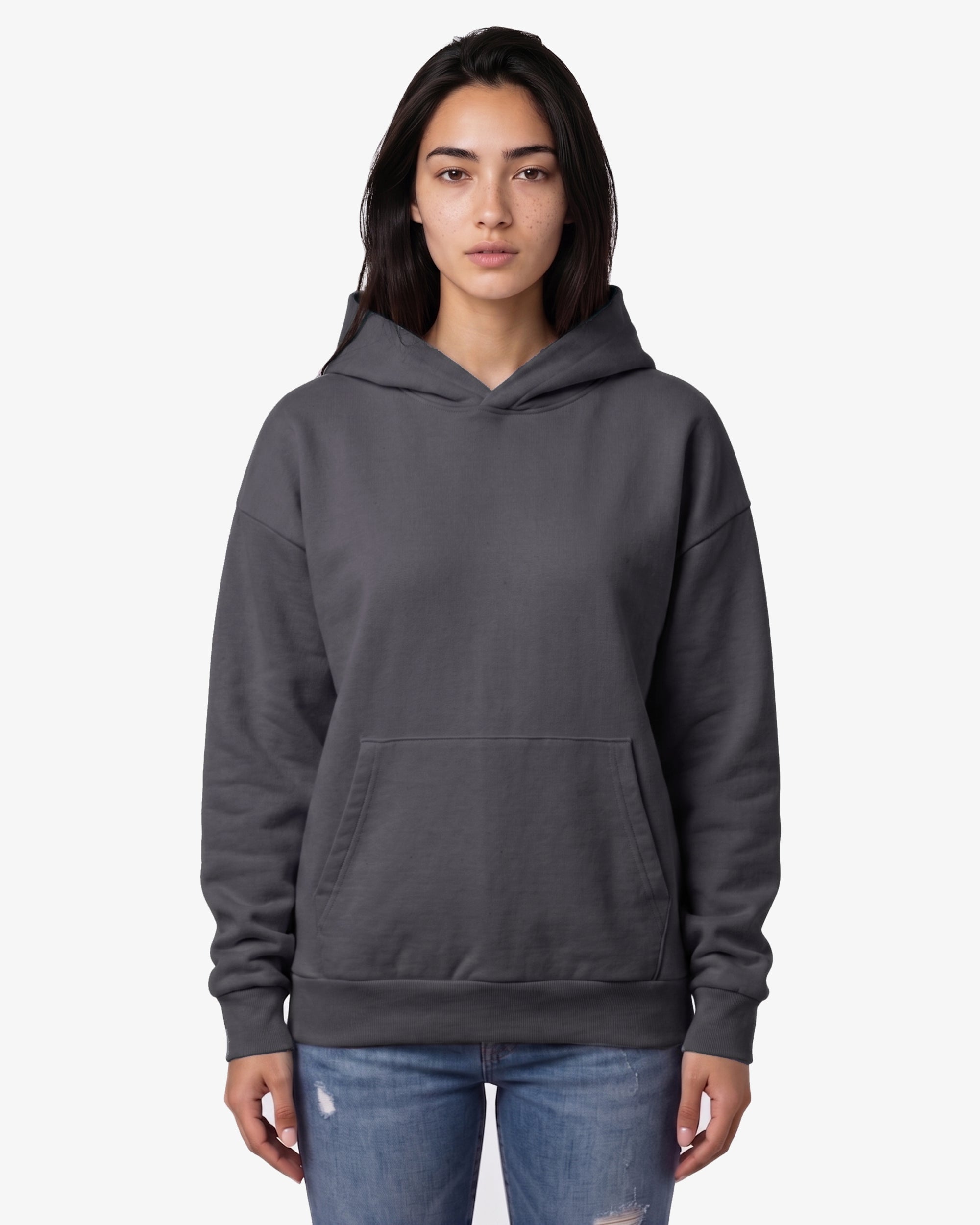 Adult Jerico Organic Oversized Hooded Sweatshirt, style 17, Oil Grey
