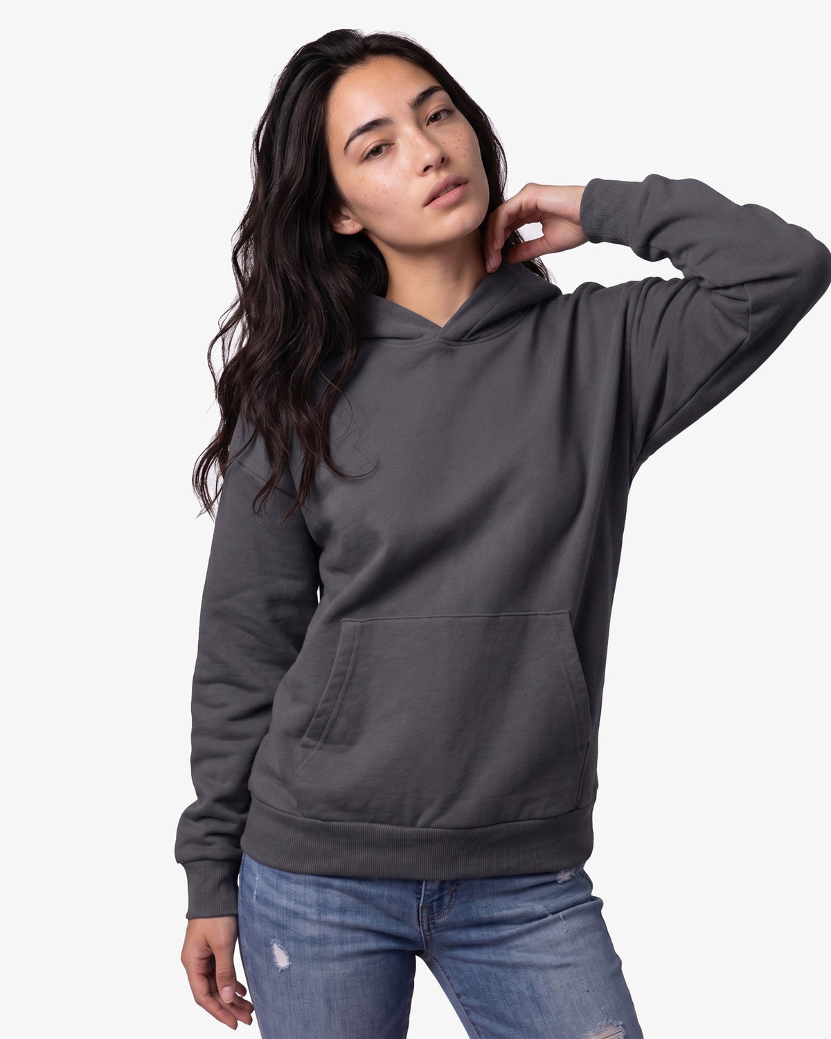 Adult Jerico Organic Oversized Hooded Sweatshirt, style 17, Oil Grey
