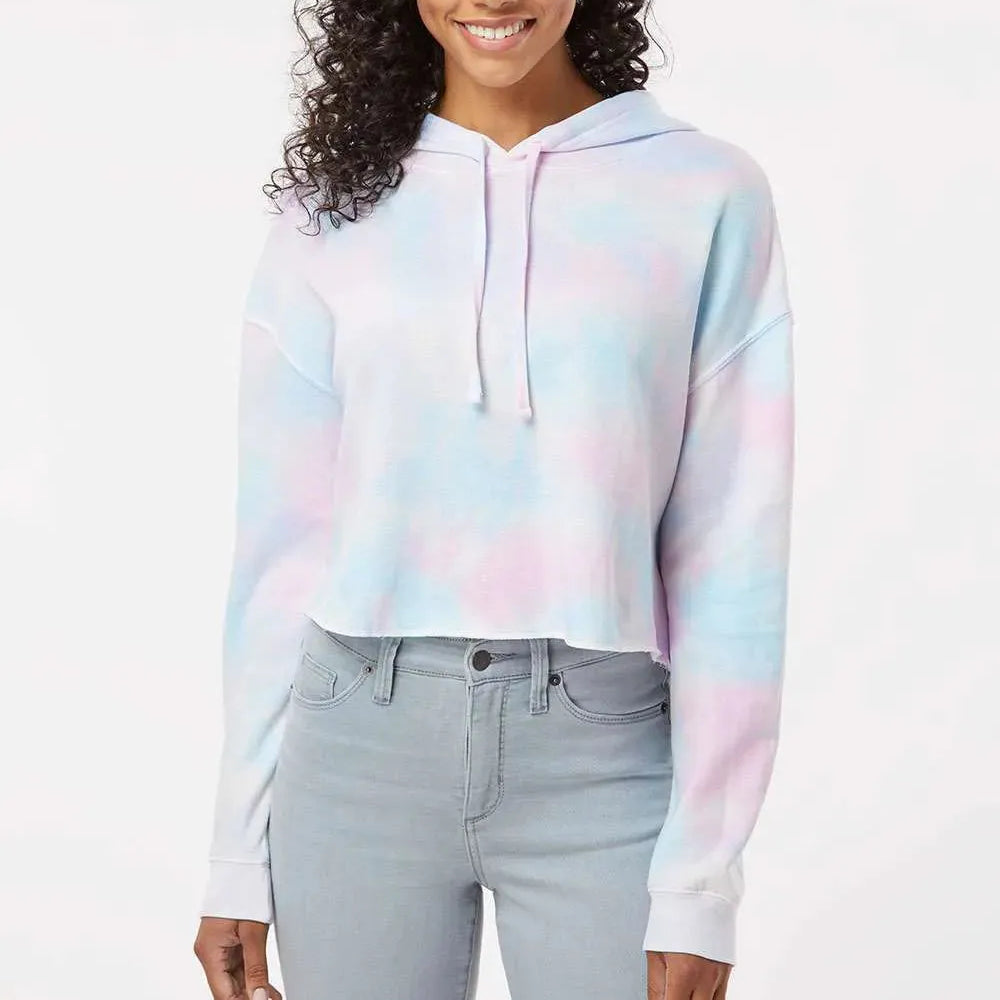 Women’s Lightweight Crop Hooded Sweatshirt - AFX64CRP - Print Me Shirts