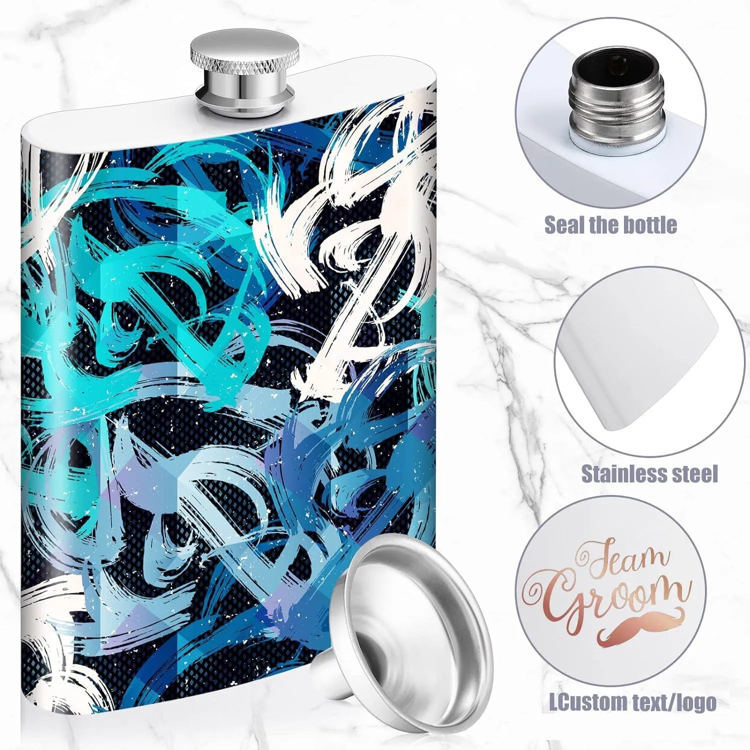 8oz Hip Flask - Print Me Shirts