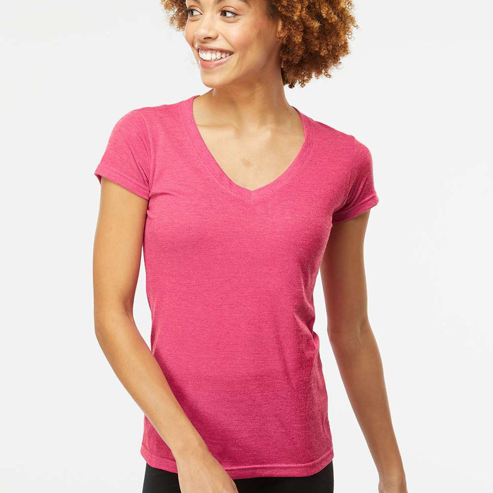 Women's Deluxe Blend V-Neck T-Shirt - 3542