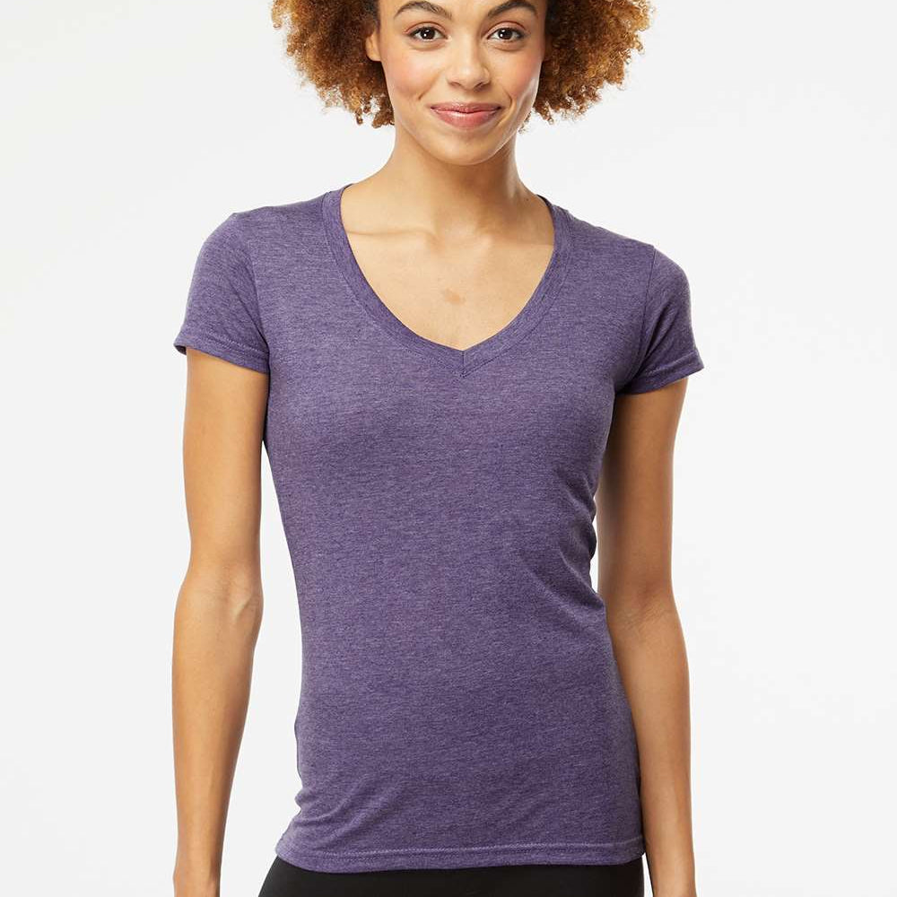 Women's Deluxe Blend V-Neck T-Shirt - 3542
