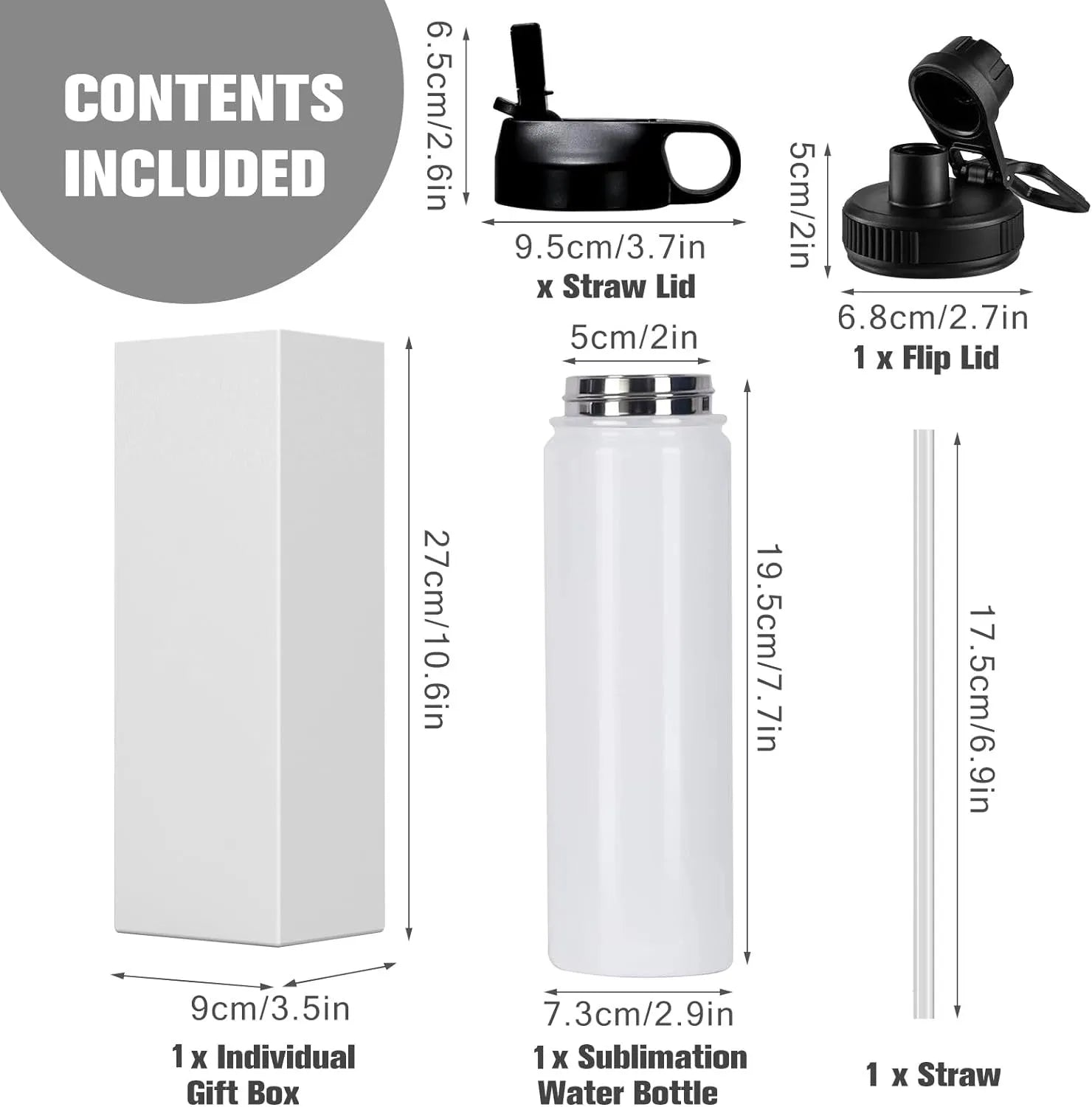 20oz Sublimation Sports Water Bottle - Print Me Shirts