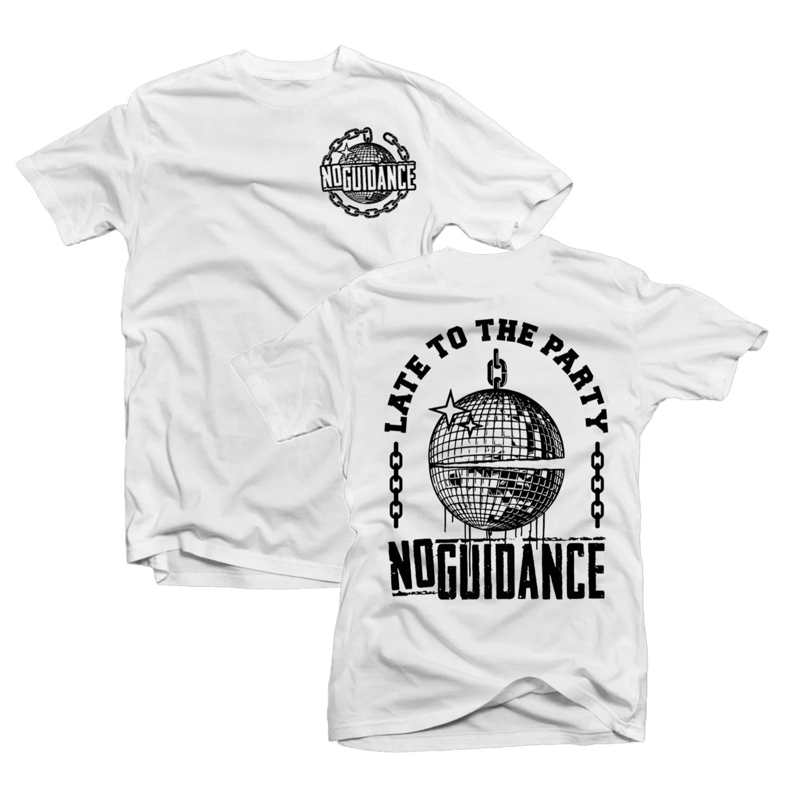 T-shirt « No Guidance » - En retard à la fête (double face)