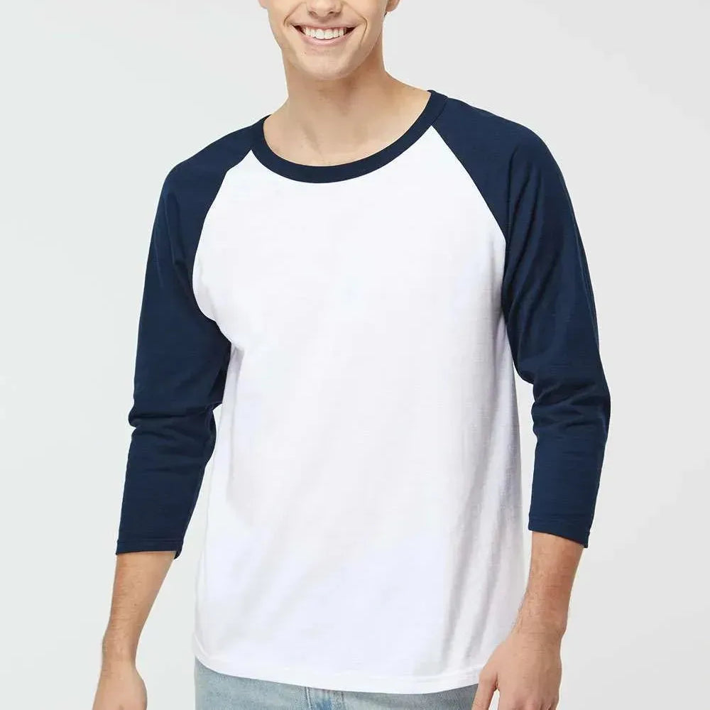 Raglan Three-Quarter Sleeve Baseball T-Shirt - 5540 - Print Me Shirts