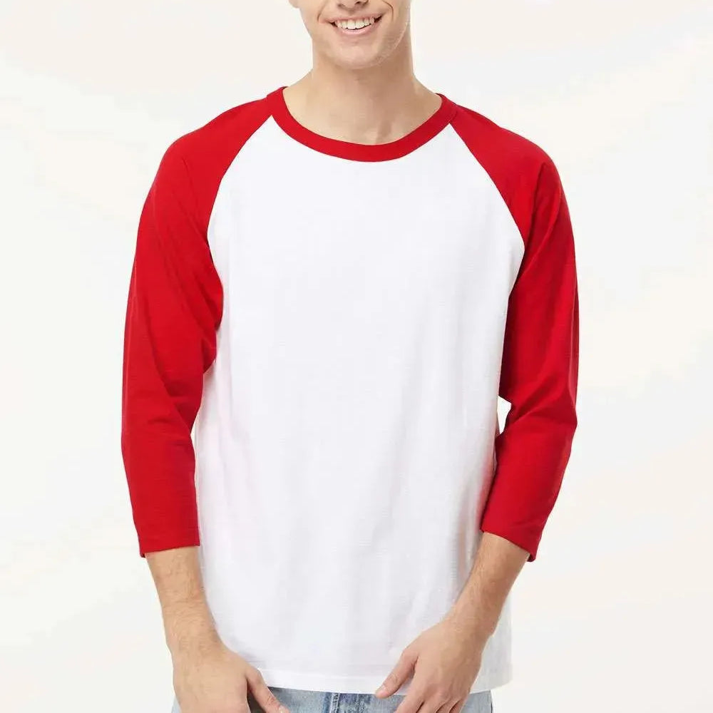 Raglan Three-Quarter Sleeve Baseball T-Shirt - 5540 - Print Me Shirts