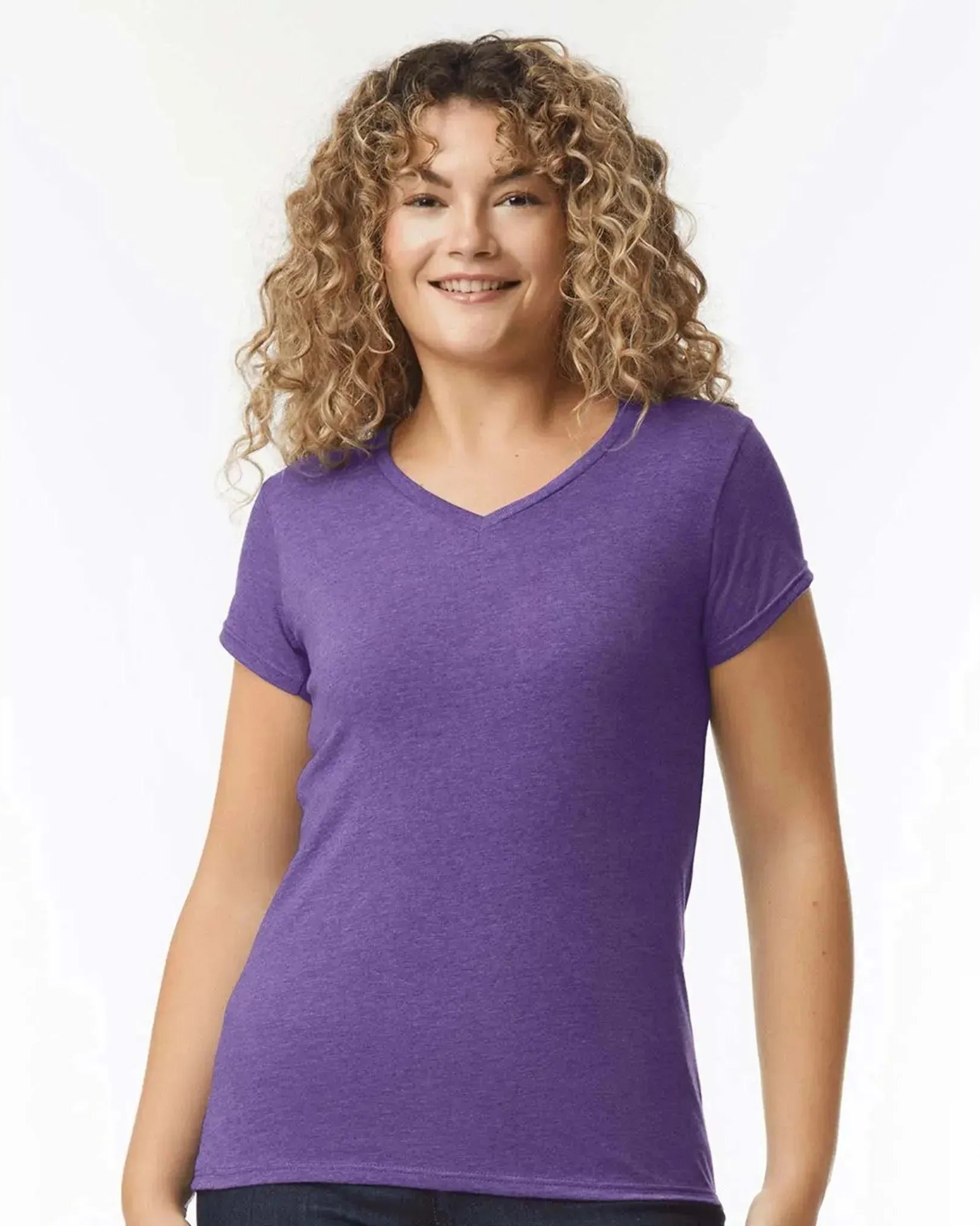 Softstyle® Women’s V-Neck T-Shirt - 64V00L - Print Me Shirts