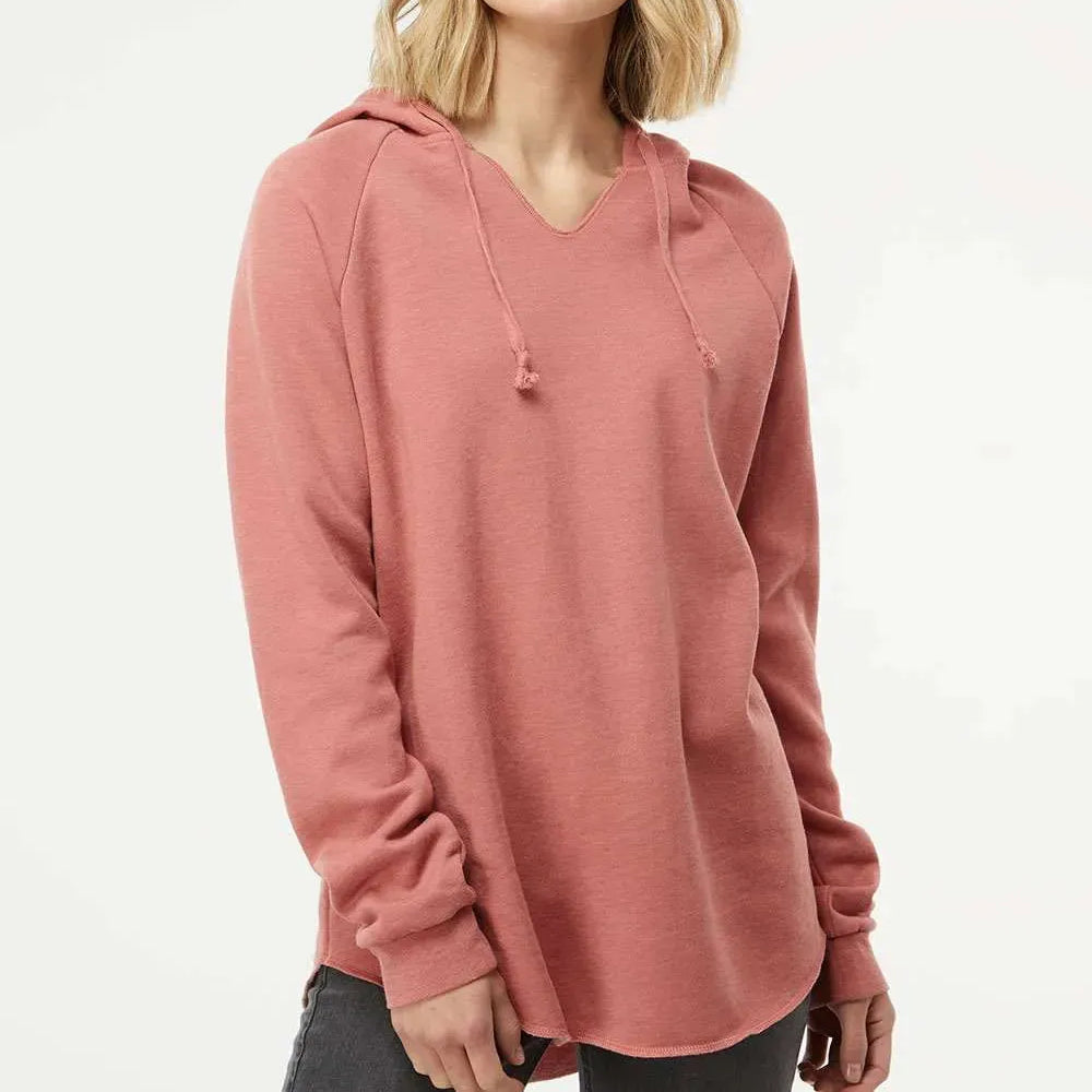Women’s Lightweight California Wave Wash Hooded Sweatshirt - PRM2500 - Print Me Shirts