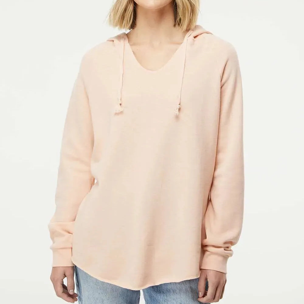 Women’s Lightweight California Wave Wash Hooded Sweatshirt - PRM2500 - Print Me Shirts