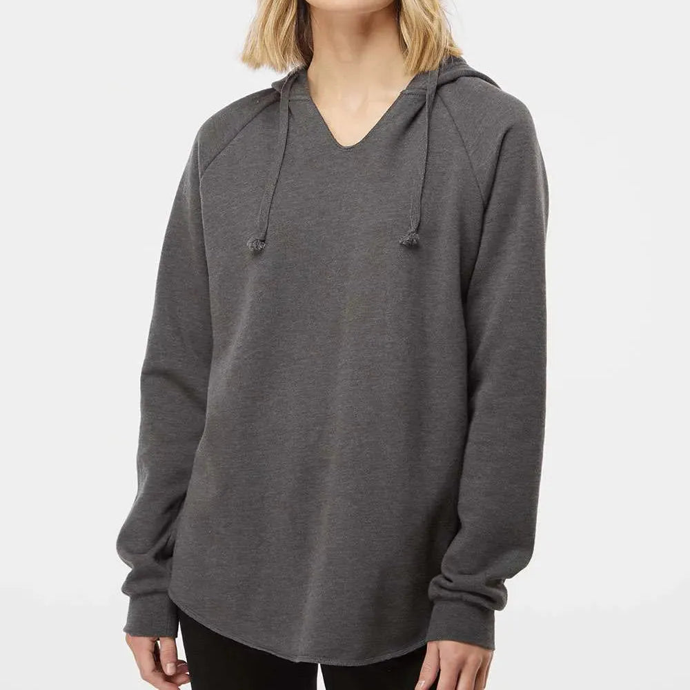 Women’s Lightweight California Wave Wash Hooded Sweatshirt - PRM2500 - Print Me Shirts