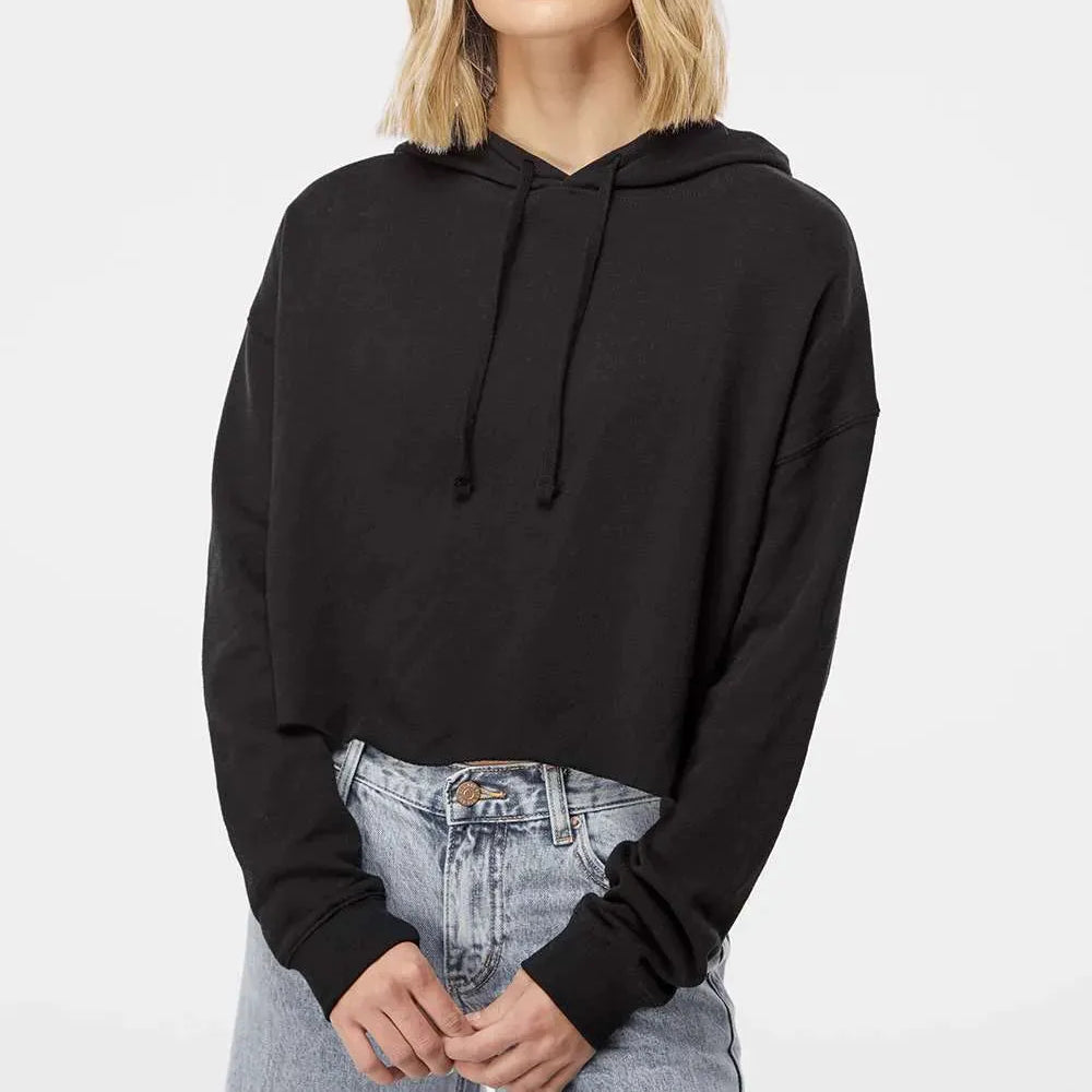 Women’s Lightweight Crop Hooded Sweatshirt - AFX64CRP - Print Me Shirts