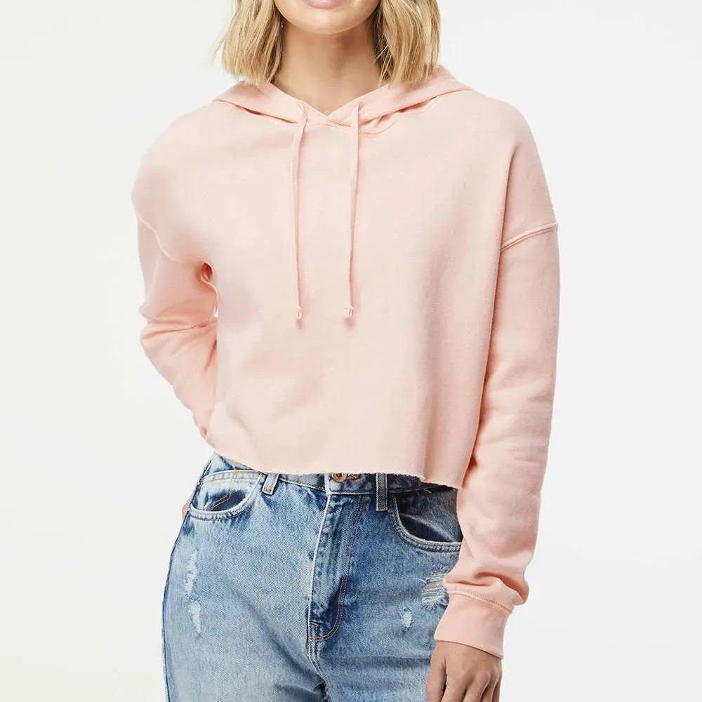 Women’s Lightweight Crop Hooded Sweatshirt - AFX64CRP - Print Me Shirts