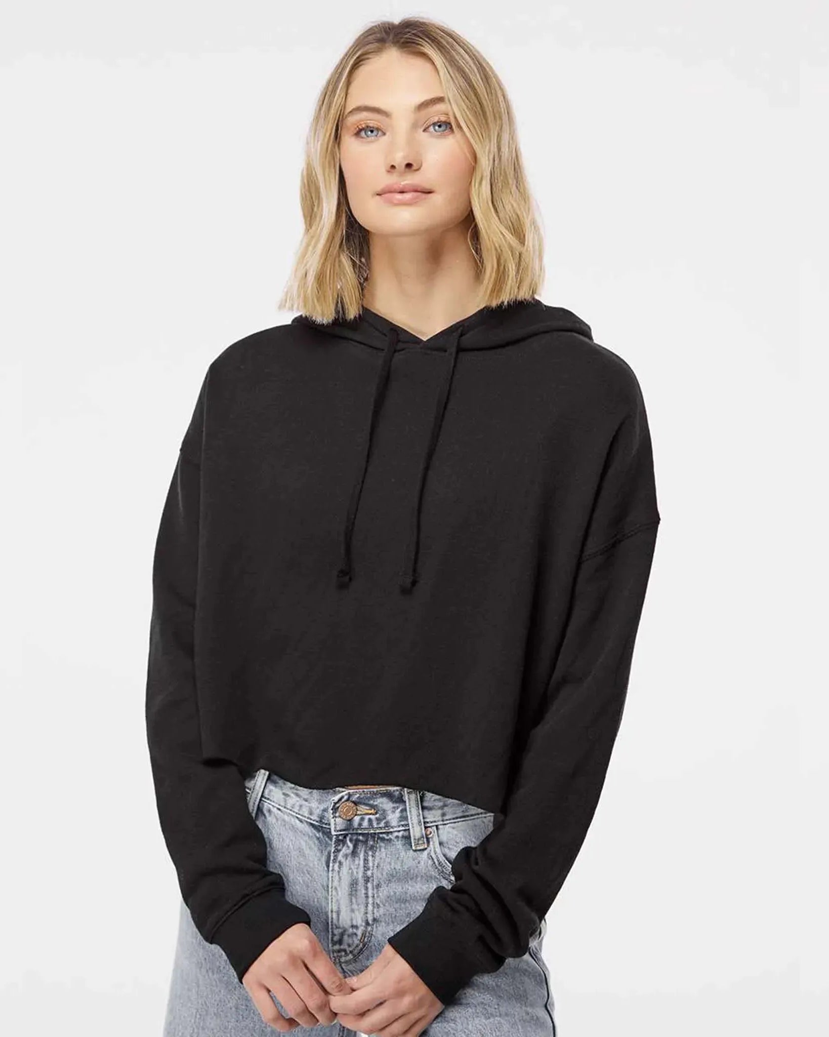 Women’s Lightweight Crop Hooded Sweatshirt - AFX64CRP - Print Me Shirts
