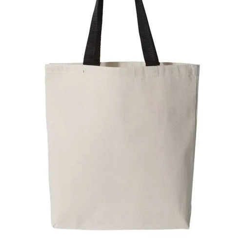 11L Canvas Tote with Contrast-Color Handles - Q4400 - Print Me Shirts