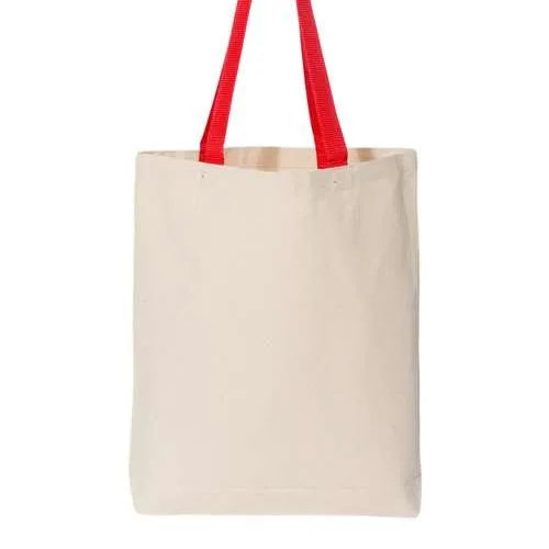 11L Canvas Tote with Contrast-Color Handles - Q4400 - Print Me Shirts