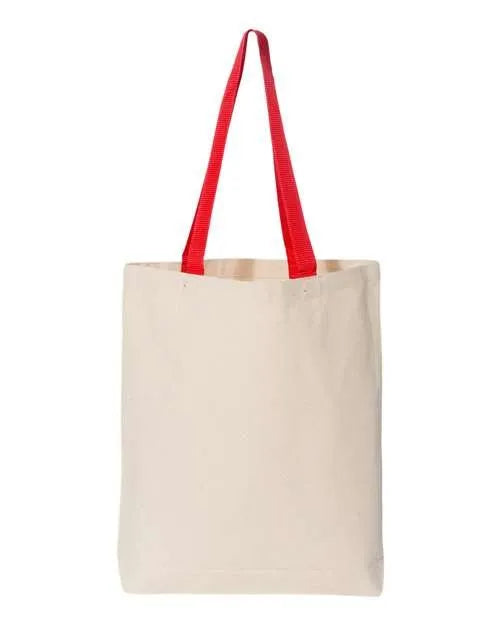 11L Canvas Tote with Contrast-Color Handles - Q4400 - Print Me Shirts