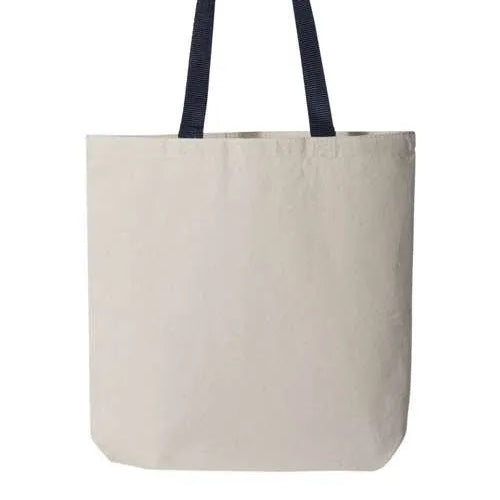 11L Canvas Tote with Contrast-Color Handles - Q4400 - Print Me Shirts