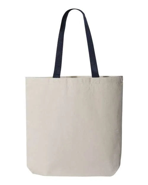 11L Canvas Tote with Contrast-Color Handles - Q4400 - Print Me Shirts