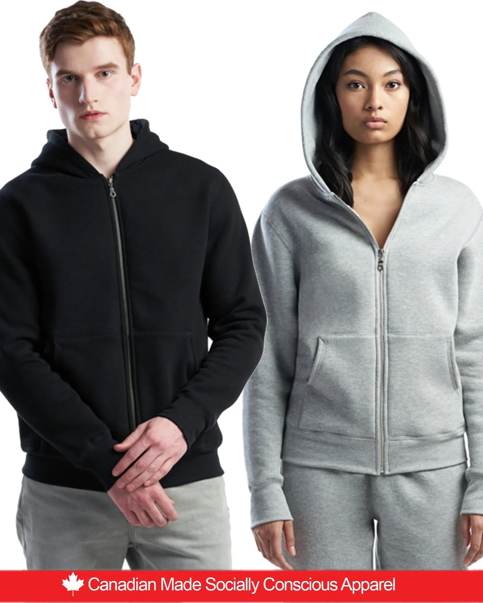 Premium Eco Fleece Full-Zip Hooded Sweatshirt - Style 95 - Print Me Shirts