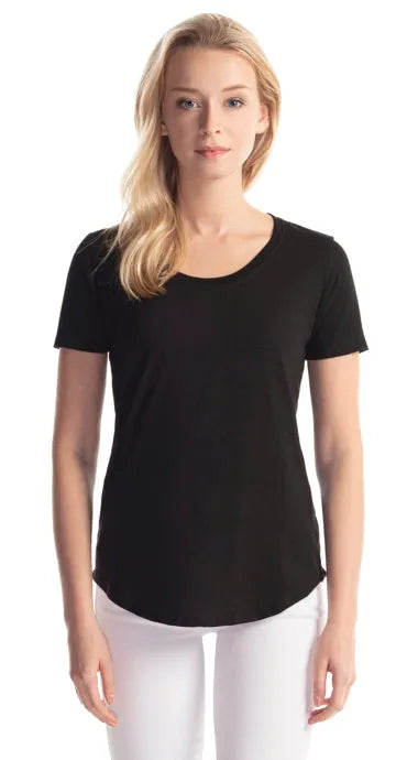 Ladies Bamboo Relaxed Fit Scoop Bottom T-Shirt - Print Me Shirts