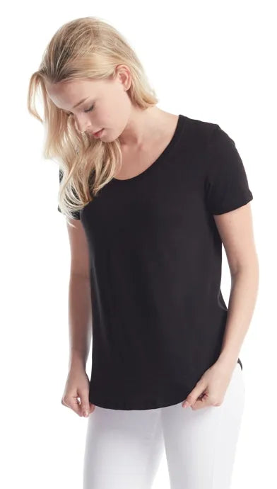 Ladies Bamboo Relaxed Fit Scoop Bottom T-Shirt - Print Me Shirts