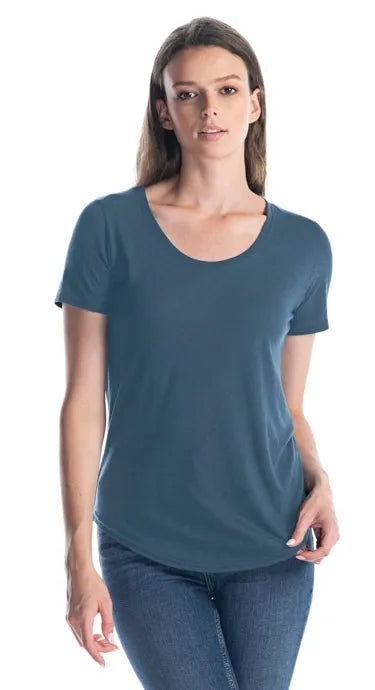 Ladies Bamboo Relaxed Fit Scoop Bottom T-Shirt - Print Me Shirts