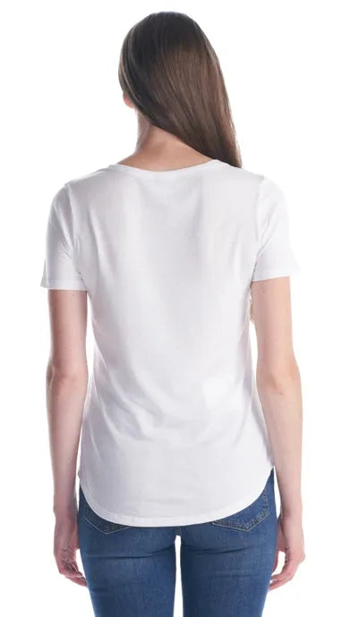 Ladies Bamboo Relaxed Fit Scoop Bottom T-Shirt - Print Me Shirts