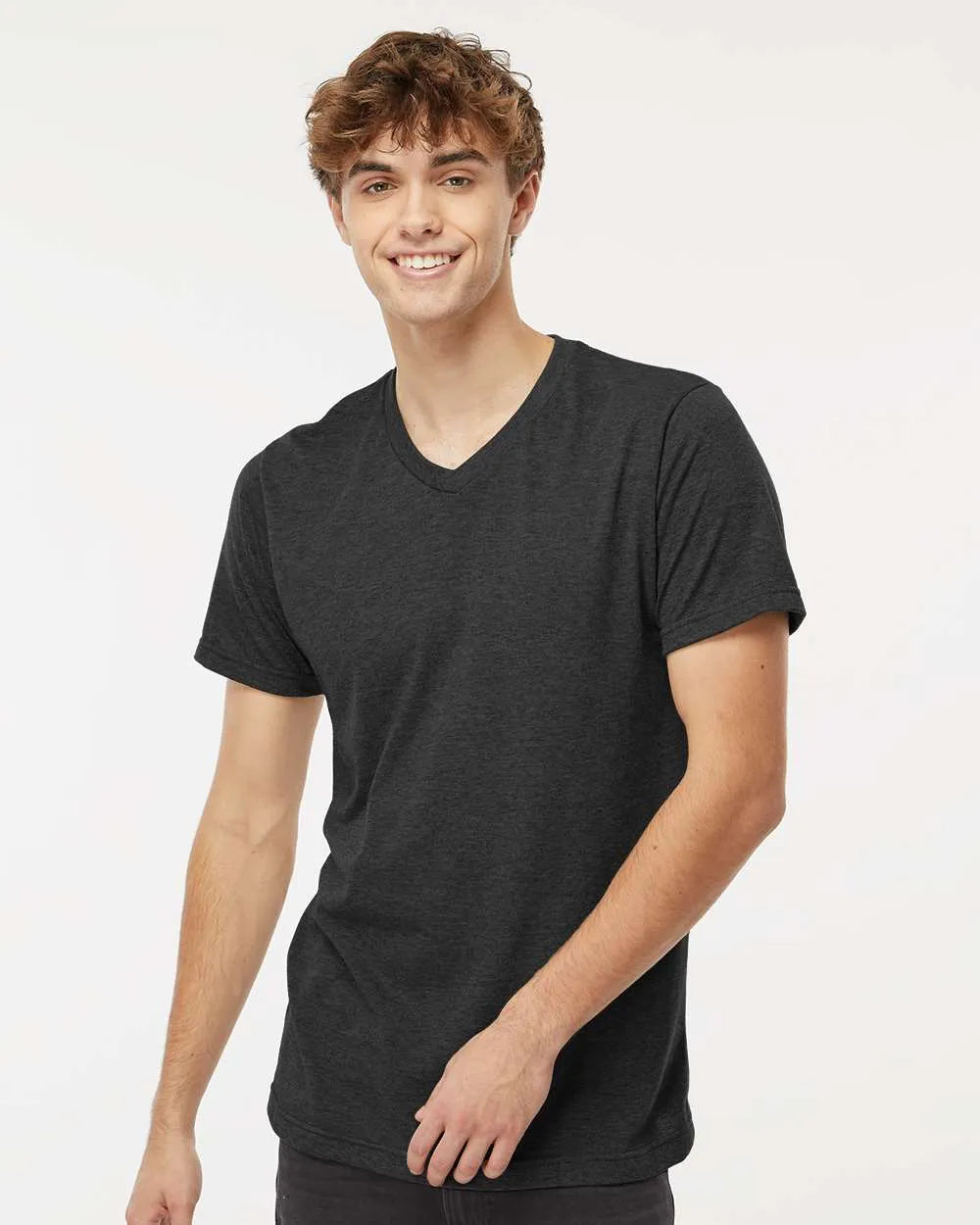 Deluxe Blend V-Neck T-Shirt - 3543 - Print Me Shirts