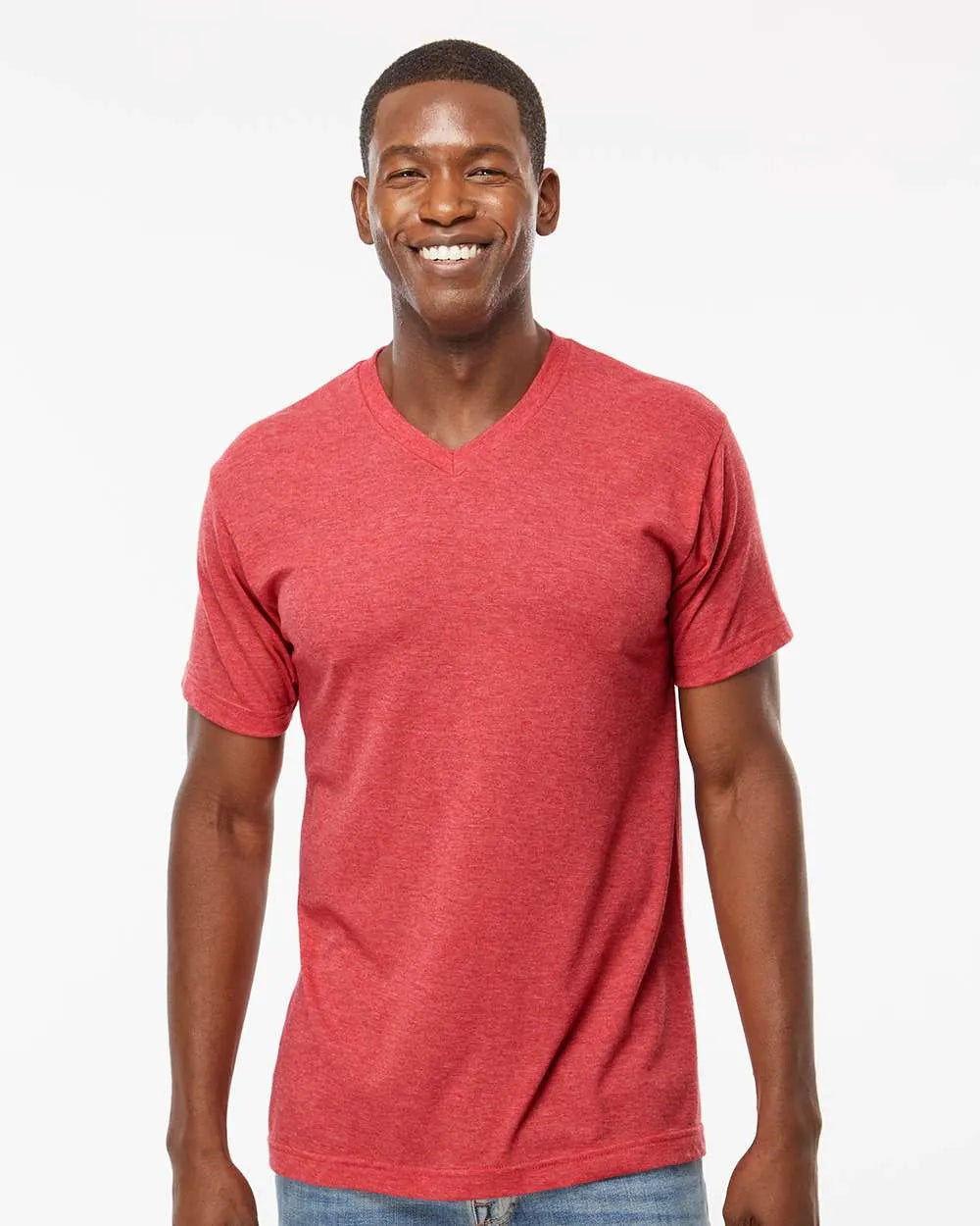 Deluxe Blend V-Neck T-Shirt - 3543 - Print Me Shirts