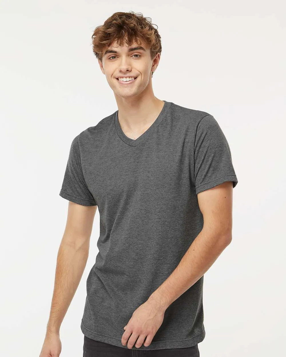 Deluxe Blend V-Neck T-Shirt - 3543 - Print Me Shirts