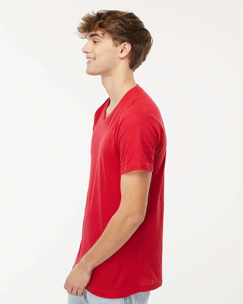 Deluxe Blend V-Neck T-Shirt - 3543 - Print Me Shirts