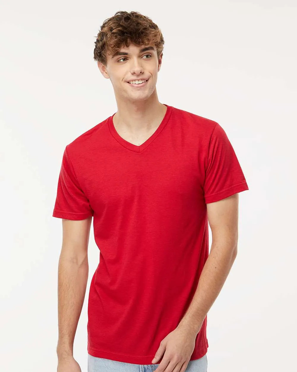 Deluxe Blend V-Neck T-Shirt - 3543 - Print Me Shirts