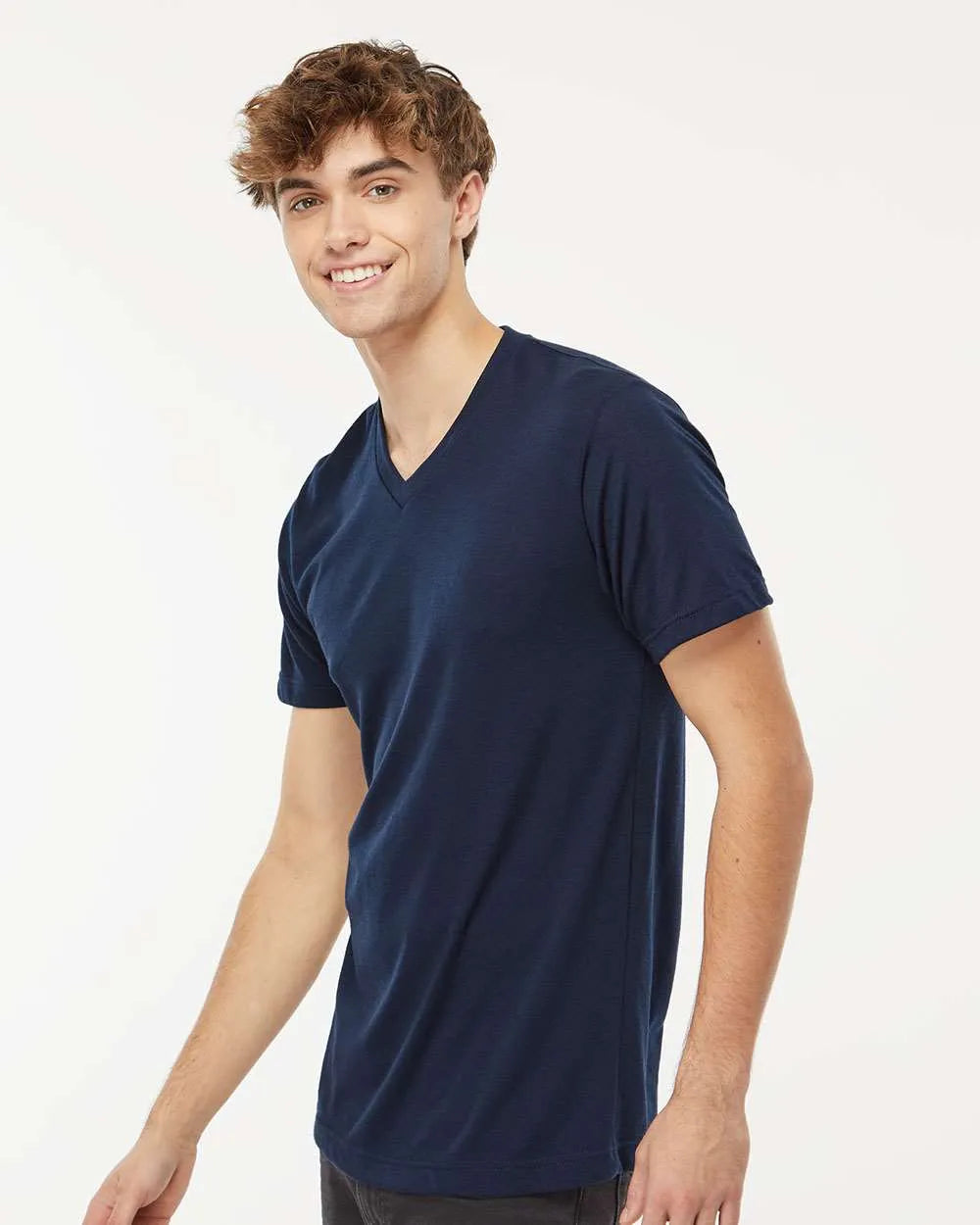 Deluxe Blend V-Neck T-Shirt - 3543 - Print Me Shirts