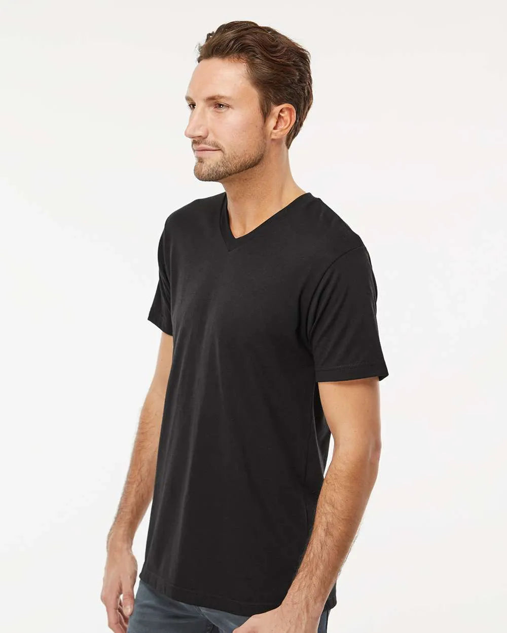 Deluxe Blend V-Neck T-Shirt - 3543 - Print Me Shirts