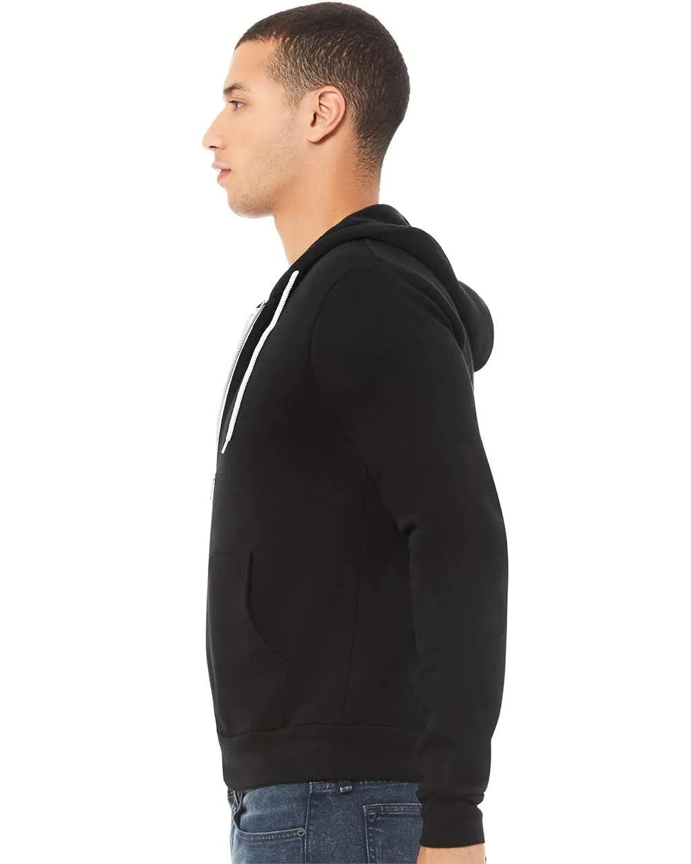 Sponge Fleece Full-Zip Hoodie - 3739 - Print Me Shirts