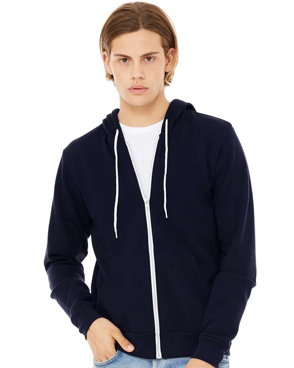 Sponge Fleece Full-Zip Hoodie - 3739 - Print Me Shirts