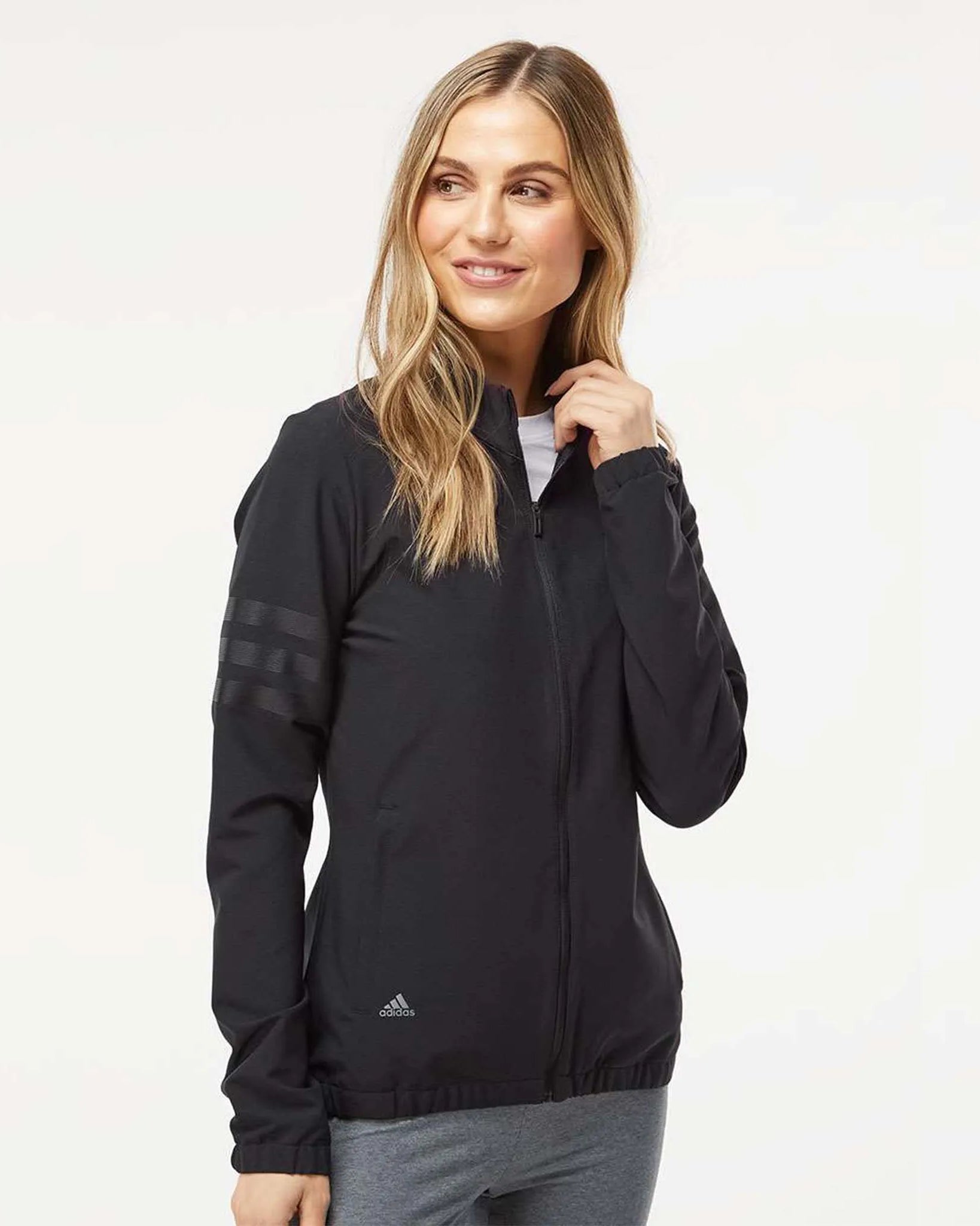 Women's 3-Stripes Full-Zip Jacket - A268 - Print Me Shirts