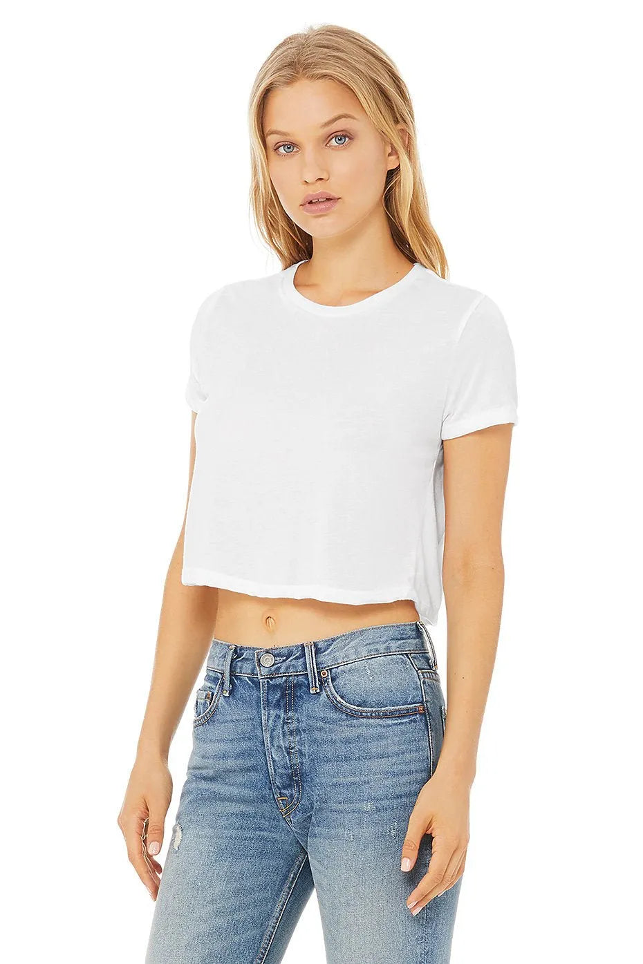 Women’s Flowy CropTee - 8882 - Print Me Shirts