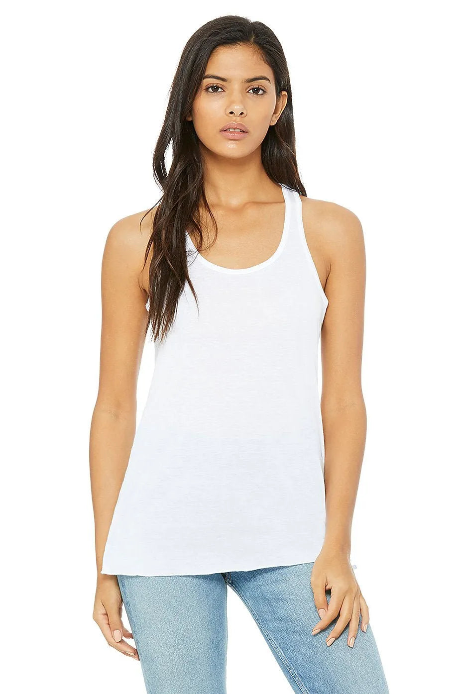 Women's Flowy Racerback Tank - 8800 - Print Me Shirts