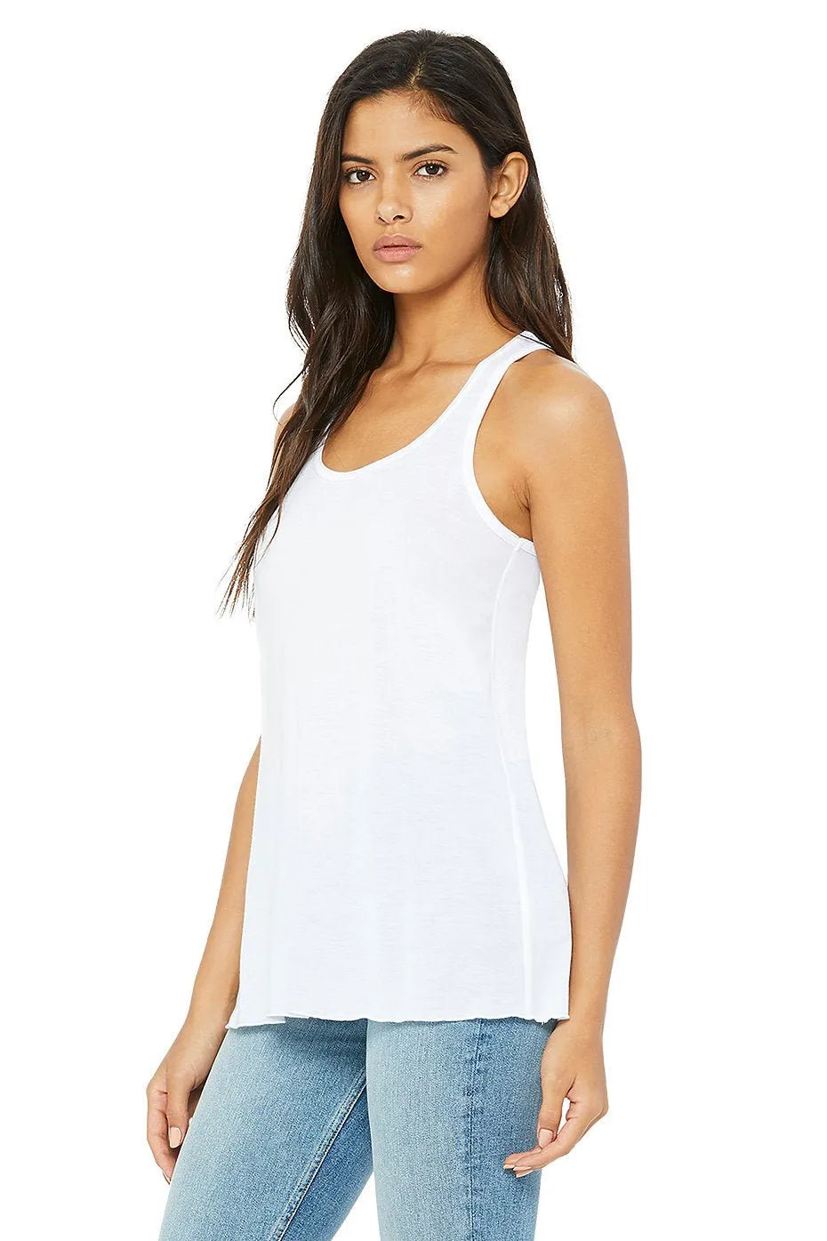 Women's Flowy Racerback Tank - 8800 - Print Me Shirts