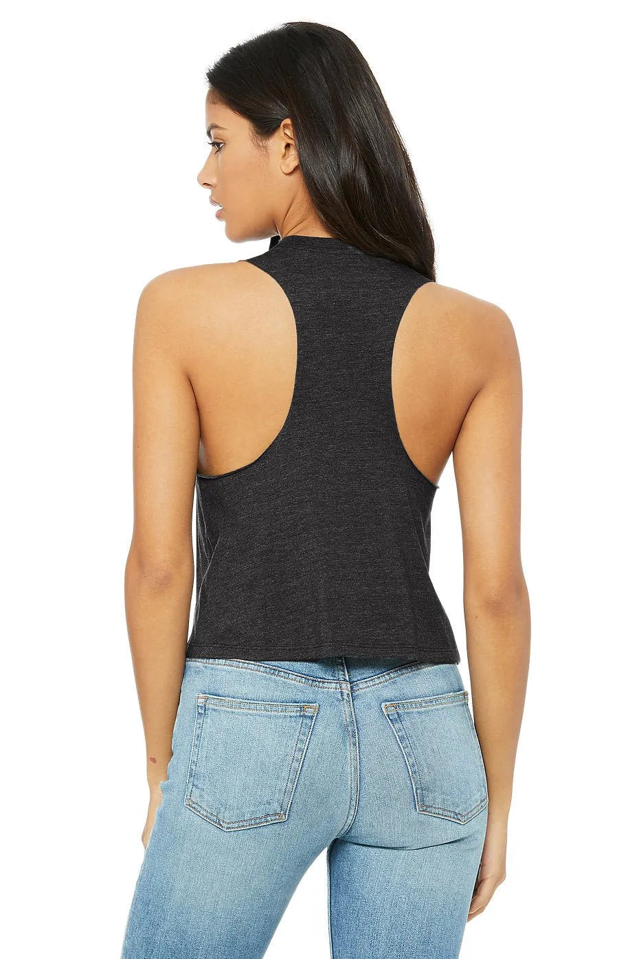 Women's Racerback Crop Tank - 6682 - Print Me Shirts
