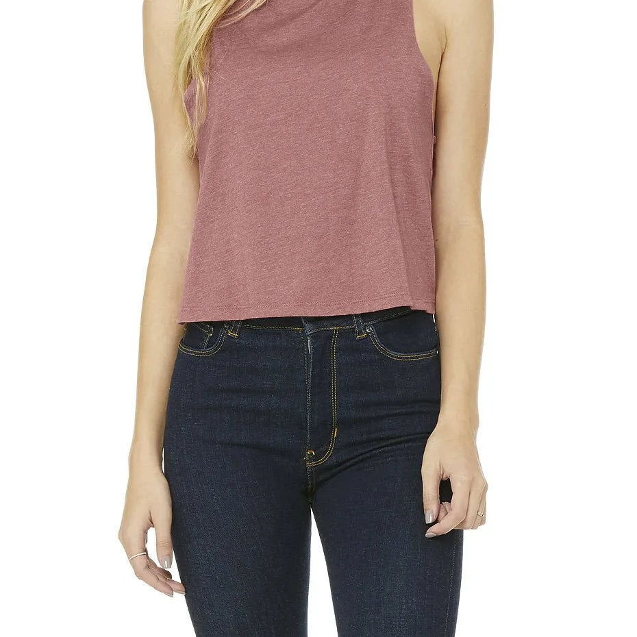 Women's Racerback Crop Tank - 6682 - Print Me Shirts