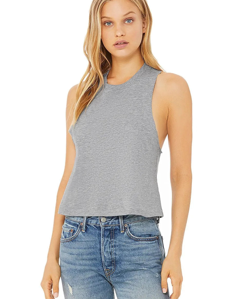 Women's Racerback Crop Tank - 6682 - Print Me Shirts