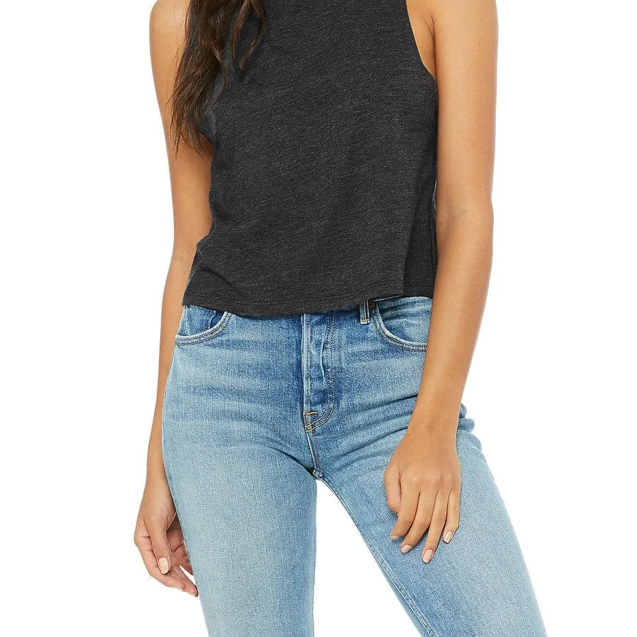 Women's Racerback Crop Tank - 6682 - Print Me Shirts