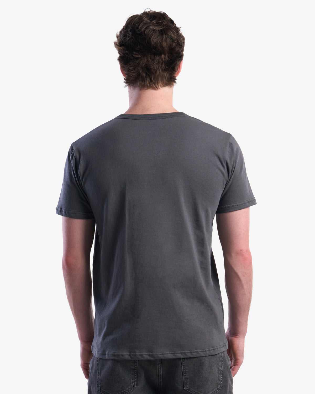 Adult Jerico Organic Short Sleeve Henley, style 10, Oil Grey