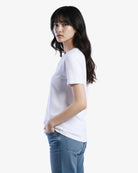 Adult Jerico Organic Short Sleeve Henley, style 10, White