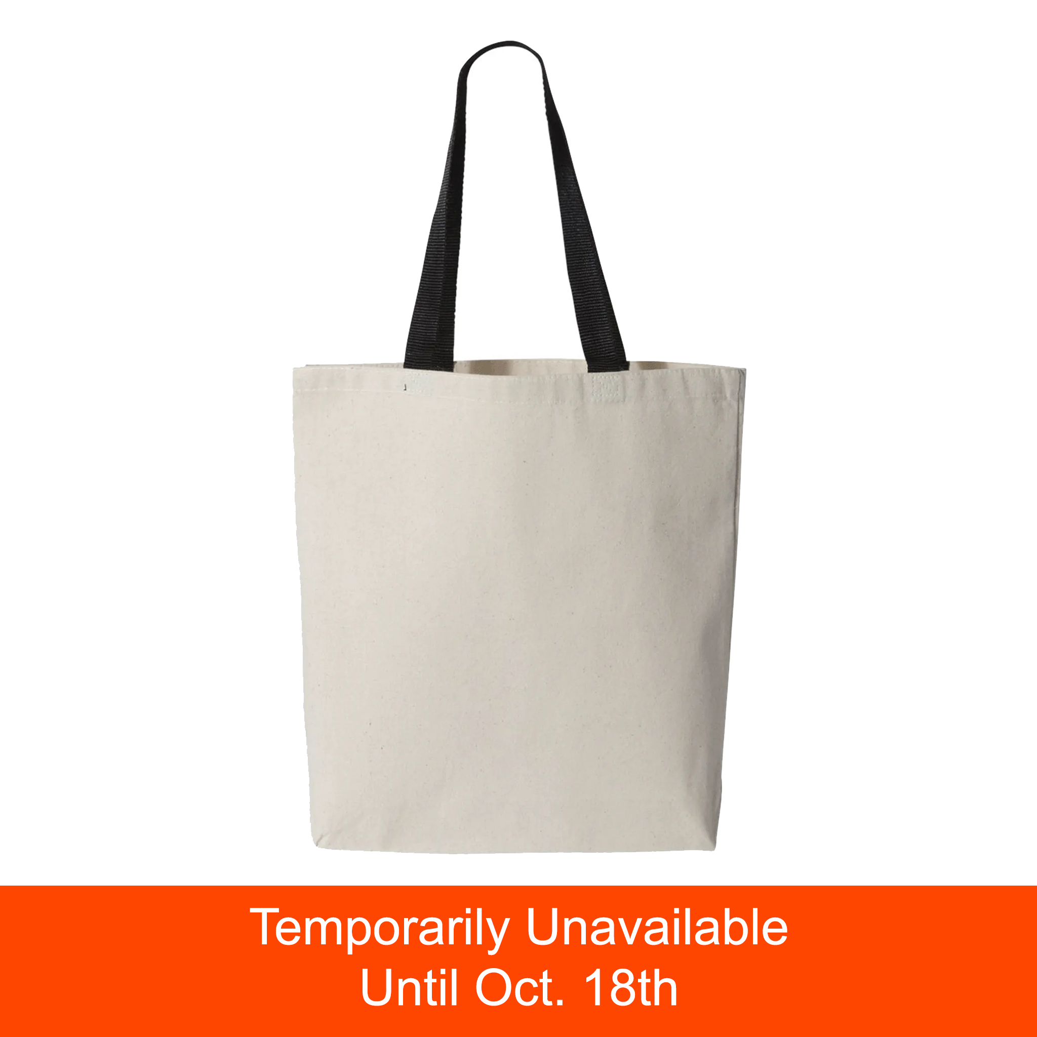 11L Canvas Tote with Contrast-Color Handles - Q4400, Print Me Shirts