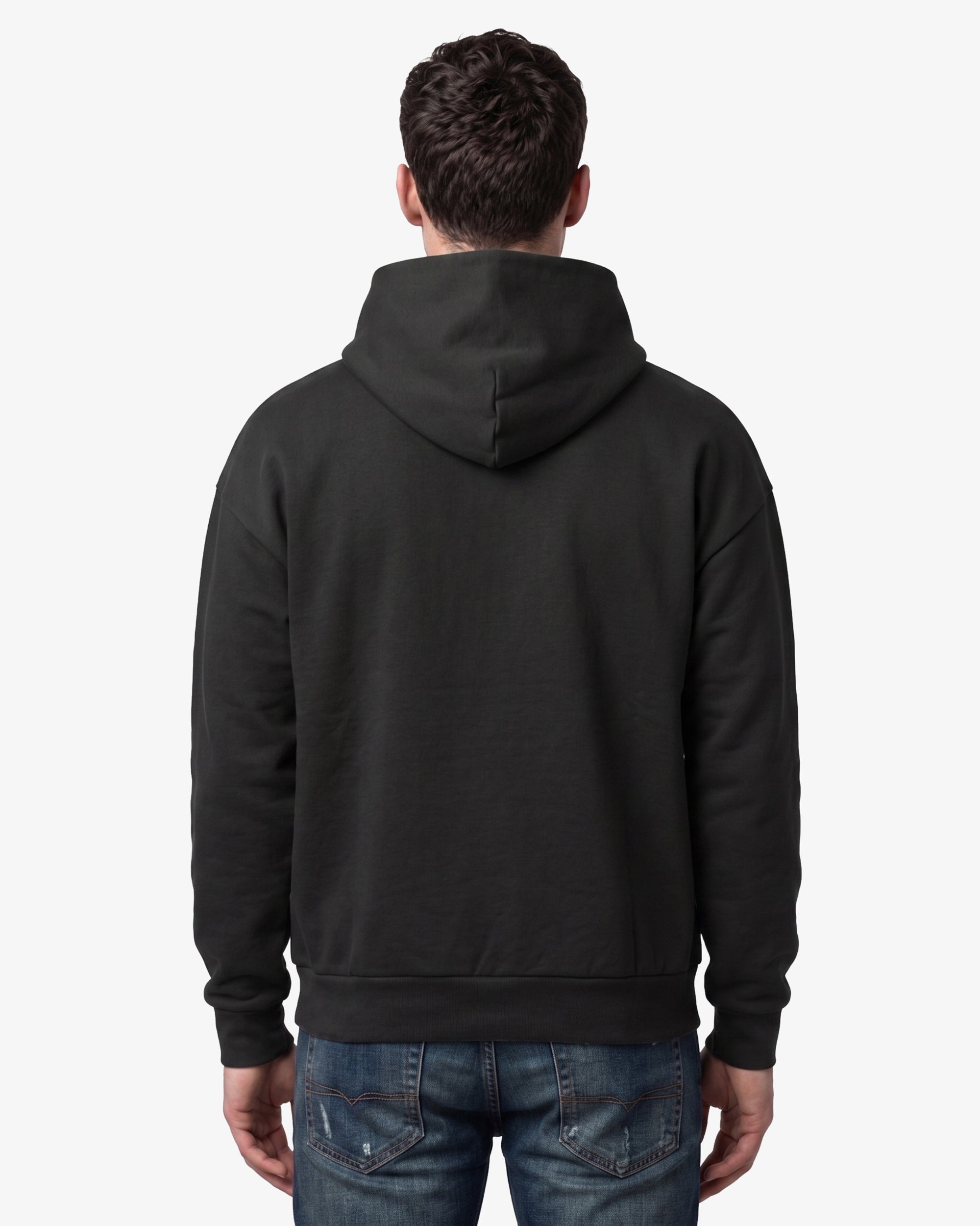 Adult Jerico Organic Oversized Hooded Sweatshirt, style 17, Black